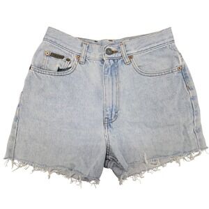 Calvin Klein Vintage Distressed Denim Jeans Cut Off Shorts Womens 10 27" Waist